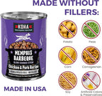 KOHA Memphis BBQ Stew for Dogs with Chicken and Pork, High Protein Wet Dog Food, 12.7oz Cans (Case of 12)
