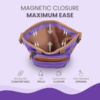 BEAU&FUR Large Dog Treat Pouch with Clicker for Training – 4 Cup Capacity, Built-In Poop Bag Dispenser, Expandable Pocket, Metal Buckle, Large Back Pocket, Ideal Design for Walks and Training – Purple