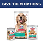Hill's Science Diet Perfect Weight, Adult 1-6, Weight Management Support, Wet Dog Food, Salmon & Vegetables Stew, 2.8 oz Pouch, Case of 24