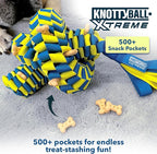 Race&Herd KnottyBall Xtreme Snuffle Ball - Interactive Dog Puzzle Toy for Small Dogs, Stimulating Dog Toys for Boredom, Treat Puzzle Toys for Dogs Enrichment, Snuffle Treat Dispensing Smart Dog Toys
