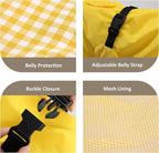 MAMORE Dog Raincoat Waterproof, Lightweight Adjustable Dog Rain Coat Hooded Poncho with Reflective Strip for Large Medium Small Dogs (Yellow, X-Large)