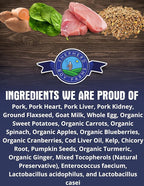 Shepherd Boy Farms Freeze Dried Raw Dog Food, Pork Recipe, All Natural, No Synthetics, Made in USA with Goat's Milk & Organic Produce, High Protein, Complete Meal (48oz)