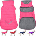 Dog Coat, Waterproof Dog Winter Jacket with Pocket, Reflective Adjustable Pet Snow Vest, Warm Cozy Fleece Sweater for Small Medium Extra Large Dogs - Pink, L