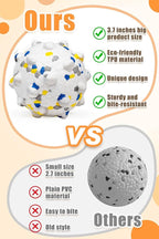 1.96'' Dog Balls for Dogs Aggressive Chewers Indestructible Tennis Durable Bouncy Interactive Dog Toy Balls for Fetch Game Floating Training(White Small)