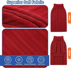 Queenmore XXL Dog Sweater,Large Dog Sweaters for Dogs Girls Boys,Xmas Turtleneck Pullover Sweaters for Large Dogs,Cold Weather Doggie Sweatshirt Knitwear for Golden Retriever,Labrador(Red,XXL)