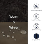 IECOii Dog Coat,Dog Cold Weather Coats for Extra Large Dogs,Thick Fleece Lined Dog Snow Suit Waterproof Dog Puffer Jacket,Large Dog Winter Coat Zippered Pet Snow Jackets Warm Dog Winter Clothes,4XL