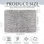 4 Pack Self Warming Cat Pads Self Heating Cat Mat Washable Homeless Dogs Thermal Pads Kennel Pad Reflects Body Heat Warm Crate Bed Mat for Indoor Outdoor Pet(Gray,18 x 24 Inch)