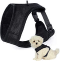 Mile High Life Step in Dog Harness for Small Dogs No Pull, Easy Get on Air Mesh Vest Harness, Adjustable Easy Closures Both Neck and Chest (Black, S Chest 13.1"-19.6")