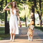 Dog Poop Bag Holder for Leashes - Dog Poop Bag Dispenser and Treat Holder with 2 Waterproof Pouches for Pet Waste Bags and Walking Accessories + 1 Free Roll - Leashrr 2.0 (Purple)