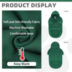 KOOLTAIL Basic Dog Hoodie - Soft & Warm Pet Hoodie Sweater with Leash Hole and Pocket, Dog Winter Coat, Cold Weather Clothes Sweatshirt for Small Medium Large Dogs Puppy Cat Boys Girls Deep Green L