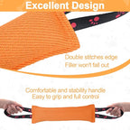 ToLanbbt Dog Tug Toy Bite Jute Pillow Pull Toy with 2 Strong Handles Perfect for Tug of War, Puppy Interactive Play, Tear Resistant Bite Training for Small Medium Large Dogs (Bright Orange-Footprint)