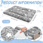 VitalCozy 2 Pack Self Warming Cat Mat Self Heating Pad Bed Reversible Machine Washable Reflects Body Heat Warm Thermal Pet Pad Crate Blanket for Feral and Indoor Cat(Double Star,22'' X 18'')
