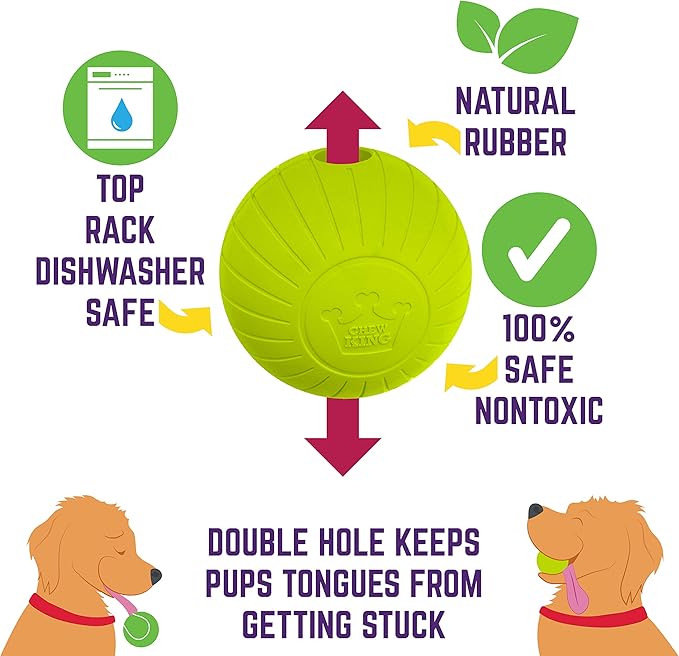 Chew King 3 Inch Supreme Rubber Balls (4-Pack)