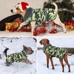 Dogcheer Warm Dog Coat, Waterproof Dog Jacket Reflective Adjustable Puppy Winter Coat with Buckle, Christmas Pet Snow Jacket Turtleneck Fleece Sweater for Small Medium Large Dogs- Camo Green, S
