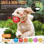 Squeaky Dog Toys Funny Face Chewing Latex Rubber Soft Fetch Play Interactive Dog Squeaky Balls for Puppy Small Medium Pet Dog (12PCS)