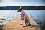 ROZKITCH Dog Winter Jumpsuit, Pet Windproof Warm Cold Weather Jacket Vest with Luminous Zipper, Jumpsuit Apparel Outfit Clothes for Large Giant Dog L-Pink 4XL