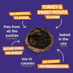 Fruitables Whole Jerky Bites, Healthy Dog Treats, Puppy Essentials, Jerky Dog Treats, Made in the USA, No Artificial Ingredients, Turkey & Sweet Potato Flavor, 5oz