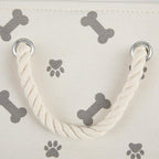 Bone Dry Pet Storage Collection Paw and Bone Print, Medium Rectangle, 16x10x12, Gray