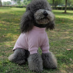 Lovelonglong Ribbed Dog T-Shirt Cotton Knitted Dog Sweaters for All Season Pet T-Shirts for Large Medium Small Dogs Light Pink XS