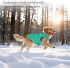 PUMYPOREITY Dog Puffer Coat with Detachable Scarf, Warm Padded Cold Weather Vest, Windproof Lightweight Snowsuit, Water Resistant Dog Winter Coats, Thermal Winter Jacket for Small Medium Large Dogs
