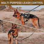 Forestpaw Dog Harness Medium Sized,Tactical Dog Harness with Handle,No Pull Military Style Service Dog Vest with Pockets Adjustable for Medium Dogs,Black,Chest 15.5-25.5"