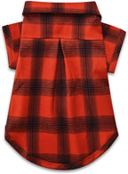 Koneseve Dog Shirt Plaid Dog Clothes for Small Dogs Boy Girl Cat Clothes Soft Puppy Outfit Adorable Pet T-Shirts Kitten Grid Costume Apparel Thanksgiving Christmas Clothing (Red#1; 3XL)
