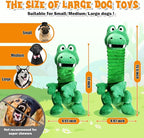 Large Squeaky Dog Toys:Plush Tug of War Dog Toys with Crinkle-Interective Chew Toys for Small,Medium,and Large Breeds- Puppy Toys Keep Them Busy&Dental Exercise