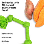 Playology Dog Toys | Dri-Tech Rope Toy Tug of War Rope for Aggressive Chewers | Jumbo Sweet Potato Scented Toy - Easy to Clean and Made from Non Toxic Materials