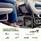 Lekereise Top Expandable Pet Carrier TSA Airline Approved Soft Sided Underseat Up to 12lbs Travel Carriers for Small Cats and Dogs with Convertable Dog Leash and Anti-Scratch Mesh