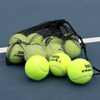 Teloon Pressure Training Tennis Balls-12 or 18 Count-Mesh Carry Bag，4 Colors Available，Pressureless Training Exercise Tennis Balls for Beginners.