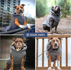 Spark Paws Teddy Dog Sweater, Sherpa Vest with Warm Fleece Lining, Winter Coat Suitable for Small Medium Large XL XXL Breeds - Grey - 3XL