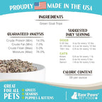 Raw Paws Signature Pet Food for Dogs & Cats - Green Goat Tripe, 1-lb Rolls (20 Pack) - Fresh Pet Food Made in USA - Natural Dog Food Rolls - Raw Frozen Dog Food – Green Goat Tripe for Dogs & Cats