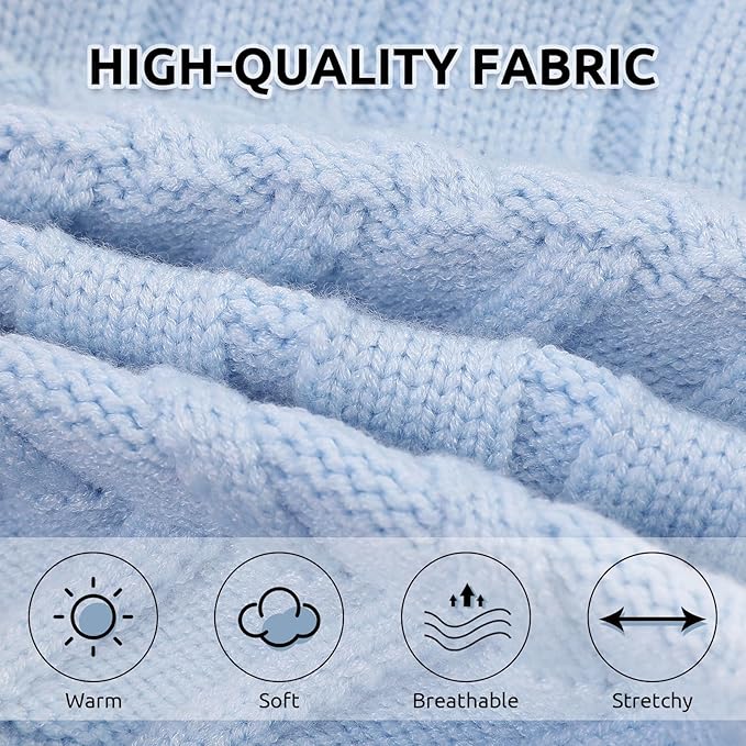 ASENKU Cat Sweater Soft Warm Puppy Clothes Knitwear for Kittens & Small Dogs, Thick Knitted Sweater for Sphynx Hairless Cats Teacup Chihuahua and Extra Small Dogs (Blue, XL)