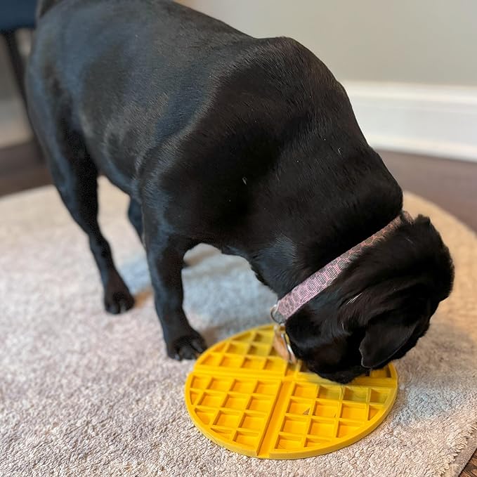 SPOT Soother Lick Mat- Dog Licking mat for Medium and Large Dogs and Puppies, Food Grade Rubber, Anxiety Reliever, Dog Peanut Butter Lick Pad, Slow Feeder, 7.5inch