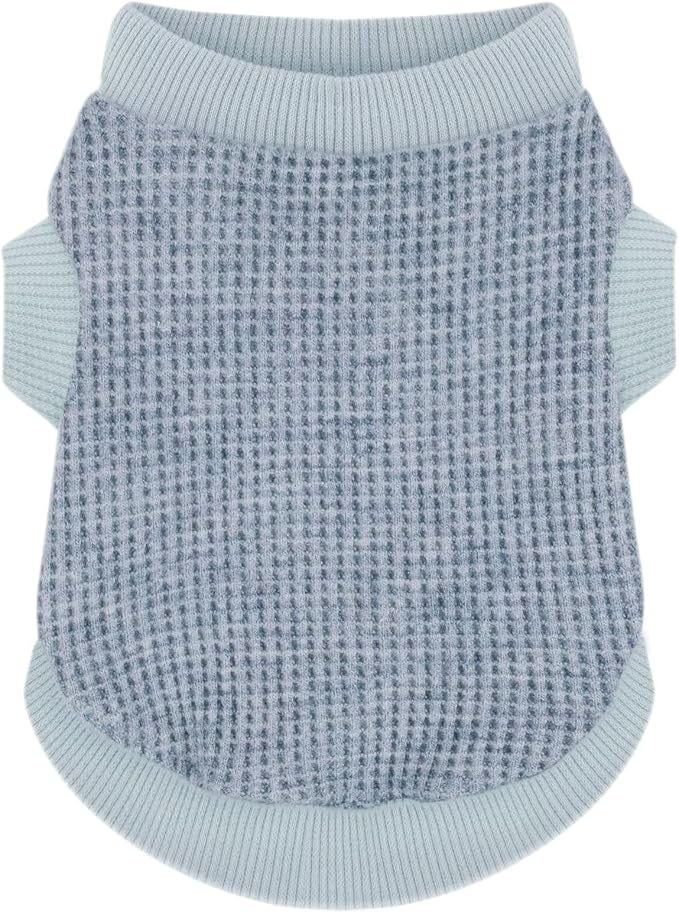 Cozy and Functional Dog Shirts for Small Puppies: Stretchable Blue Attire with Easy-On Design, Ideal for Chihuahuas and Yorkies - Enhance Comfort and Playfulness on Chill Days XX-Large