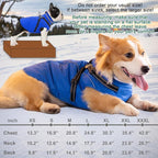 Fragralley Dog Coat with Harness Built in, Waterproof Windproof Reflective Warm Puffer Jacket, Fleece Lined Vest Winter Parka for Small, Medium, Large Dogs