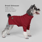 cyeollo 4XL Dog Sweater,Knitwear Turtleneck Pullover Sweaters Fall Winter Dog Clothes Sweaters for Large Dogs Female, Burgundy Red XXXXL
