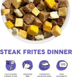 Weruva Dog Freeze Dried, Steak Frites Dinner with Sirloin Tip, Egg, Pumpkin & Sweet Potato, 13oz Bag