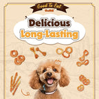 Gootoe Turkey Tendons for Dogs –All-Natural, Hypoallergenic Dog Treats, Rawhide Alternative, Long Lasting Puppy Chews, Healthy Dog Treats for Medium Breeds, Ring (M), 16 oz Pack (1 lb)
