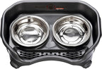 Neater Feeder Express Mess Proof Cat Bowls Elevated, No Spill Feeding Station, Stainless Steel Dishes for Food and Water, Raised Bowls for Indoor Cats, No Fatigue Whisker Friendly Dish, Black