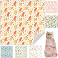 21.7" Cat Grooming Wrap, Cat Wrap for Cutting Nails, Self-Adherent Fabric Wrap for Cats, Cat Burrito Wrap Anti-Scratch, Anti-Escape, Multifunctional Swaddle Wrap Pet Tool (Orange Kitten, Large)