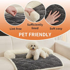 HAOMAIJIA Dog Couch Bed for Medium Dogs, Non Slip Pet Couch Covers for Sofa Thick Soft Washable Dog Couch Cover Protector All Seasons Universal Dogs and Cats Bed Mat (Grey, Medium)