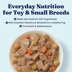 Solid Gold Lil' Boss Wet Dog Food, Turkey and Hearty Vegetable Recipe, Puppy & Adult Dogs of All Activity Levels, Toy and Small, 3.5 oz Cup, 12 Count