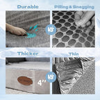 Cooling Pet Bed for Large Dogs and Cats, Waterproof Orthopedic Dog Sofa Bed, Supportive Foam Pet Couch Bed with Washable Removable Cover, Waterproof Lining and Nonskid Bottom(Large, Grey)