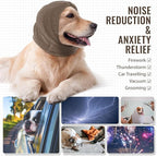 IDOMIK Dog Calming Hoodie No Shake Ear Wraps for Dogs, Quiet Head Covers for Noise Reduction & Anxiety Relief, Dog Ear Covers Muffs Head Wraps for Bath Hematoma Grooming Firework Force Drying