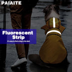 Paiaite Dog Raincoat: Hooded Slicker Poncho, Durable Waterproof Jacket with Reflective Stripes for Safety, Convenient Leash Hole, and Adjustable Fit, Perfect for Small, Medium, and Large Dogs Yellow M