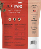 Farmland Traditions Tiny Loves Jerky Trainer Treats for Dogs w/Bone Broth (Beef, 12 oz.) (Pack of 2)