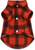 Koneseve Dog Shirt Plaid Dog Clothes for Medium Large Dogs Boy Girl Soft Pet T-Shirts Breathable Outfit Adorable Costume Grid Clothing Birthday Thanksgiving Christmas Sweater Apparel (Red#1; 5XL)