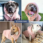 Spark Paws Teddy Dog Sweater, Sherpa Vest with Warm Fleece Lining, Winter Coat Suitable for Small Medium Large XL XXL Breeds - Pink - 2XL
