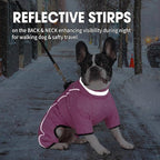 Four Legged Dog Winter Coat for Small Dogs, Warm Puppy Onesie Clothes Christmas, Reflective Turtleneck Dog Jacket with Buckles & D-Rings, Puffer Cold Weather Coat Zipper